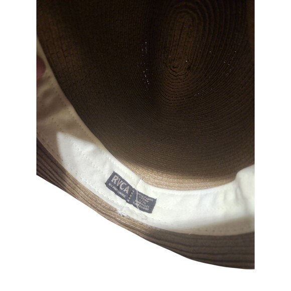RVCA Fedora Style Hat Men’s Size Large Brown Woven Straw Blend Casual - Picture 5 of 5